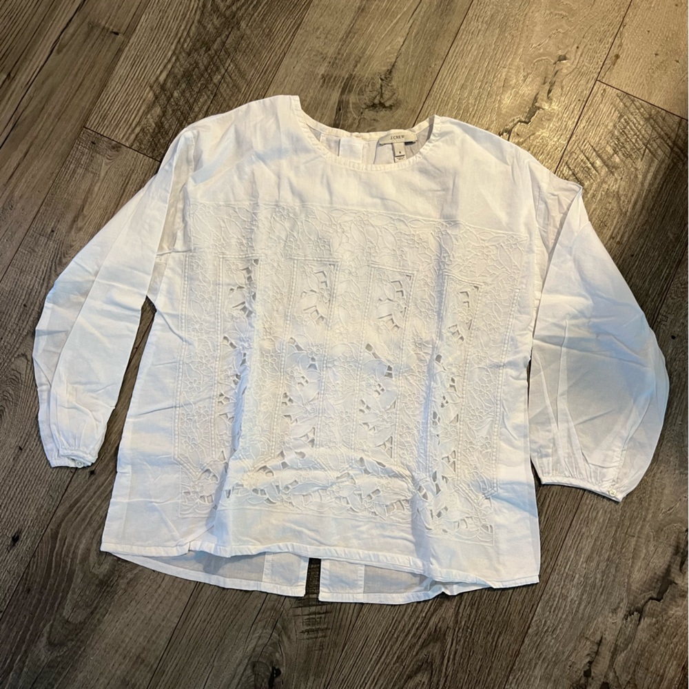 White top, floral design